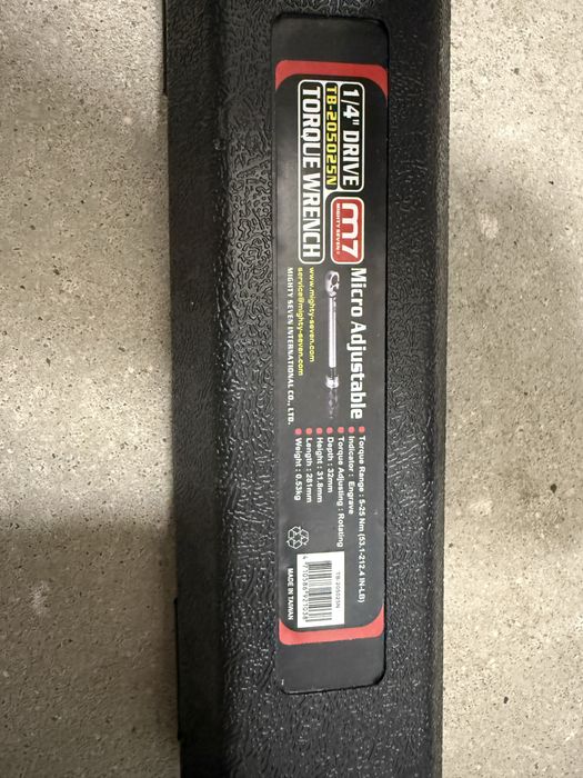 Klucz dynamometryczny 1/4" 5-25Nm L-P M7