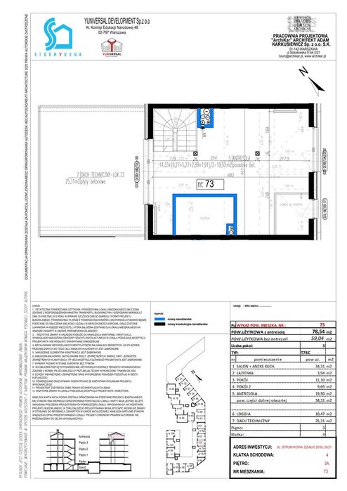 Nowe mieszanie dwupoziomowe 78,54 m2