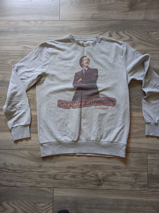 ANCHORMAN 2 bluza L/M   szara melanż bawełna