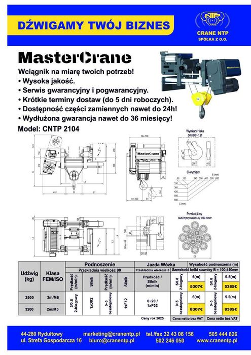 Suwnica używana bramowa ABUS KONECRANES 20t 15t 10t CZĘŚCI DO SUWNIC