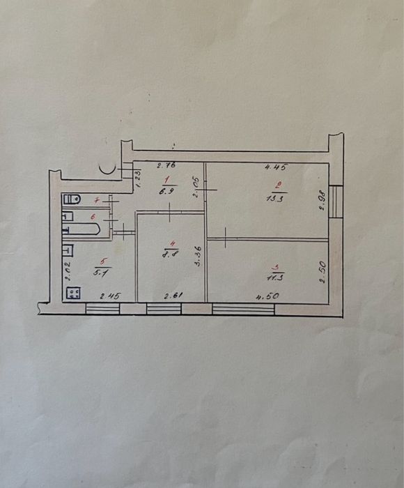 Продам 3х.ком.квартиру 1/5 !