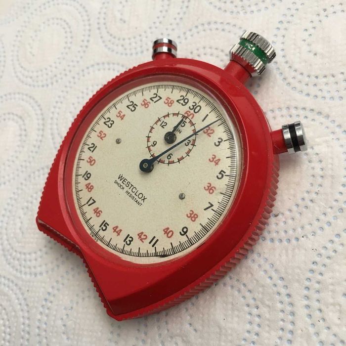 Stoper vintage WESTCLOX Shock Resistant Swiss do naprawy