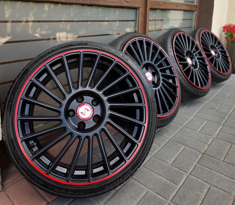 19" Mercedes / Audi / Seat / Volkswagen Koła Felgi Alufelgi Komplet Czarne + Czarwone