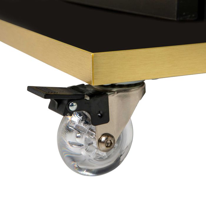 Stolik kosmetyczny, pomocnik, czarny złoty, asystor, 60 kg