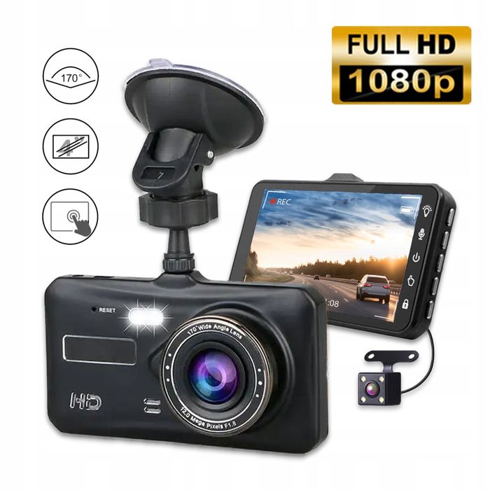 Wideorejestrator jazdy dotykowy kamera cofania
