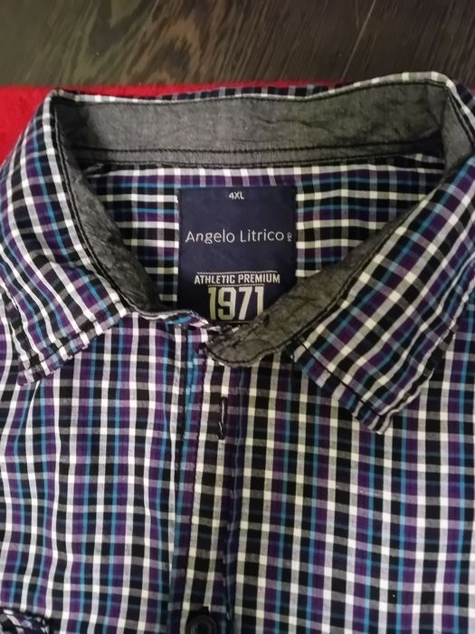 # Angelo Litrico koszula w kratkę 4xl niebieska fioletowa jak nowa