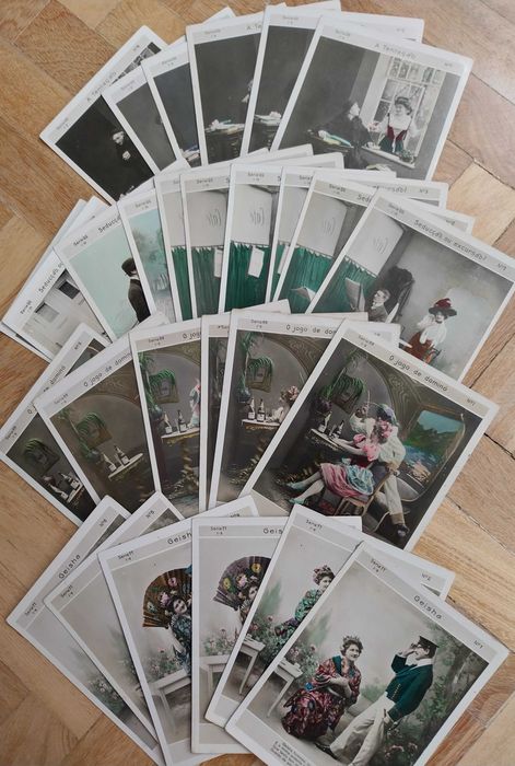 28 fotografias/postais de coleção com mais de cem anos