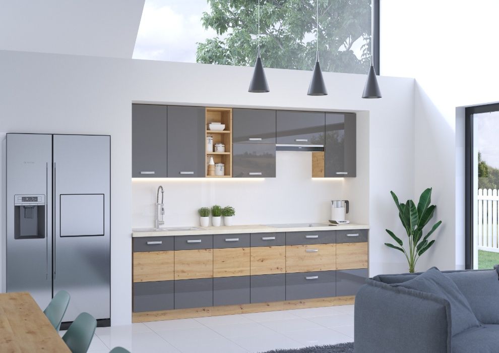 HIT!Meble kuchenne Kuchnia na dowolny metraż! Połysk!Super cena!