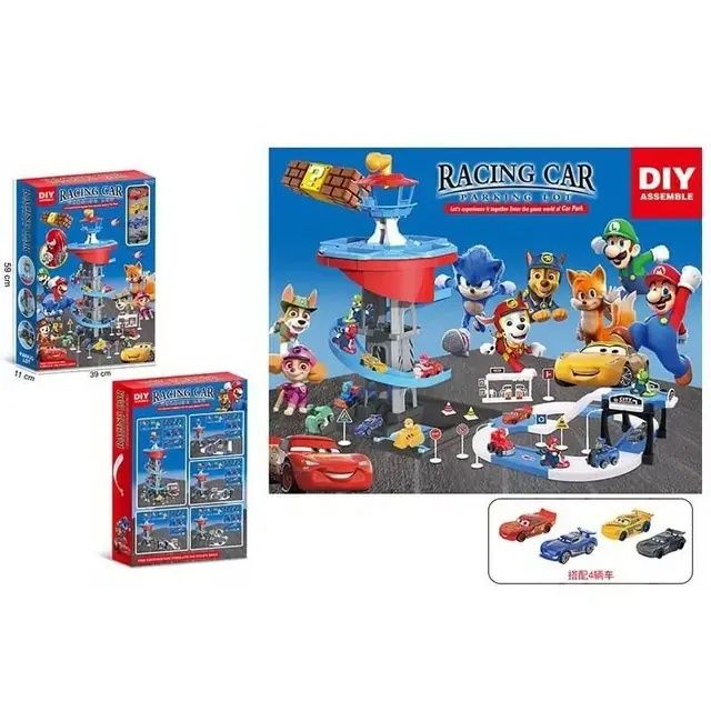 База Щенячий патрул+4 машинки, рятувальна станція,парковка,вежа,трек