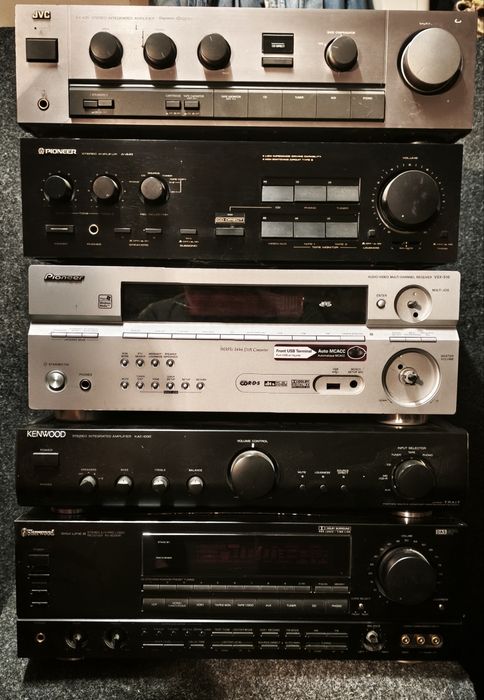 Wzmacniacze JVC, Pioneer, Kenwood, Sherwood