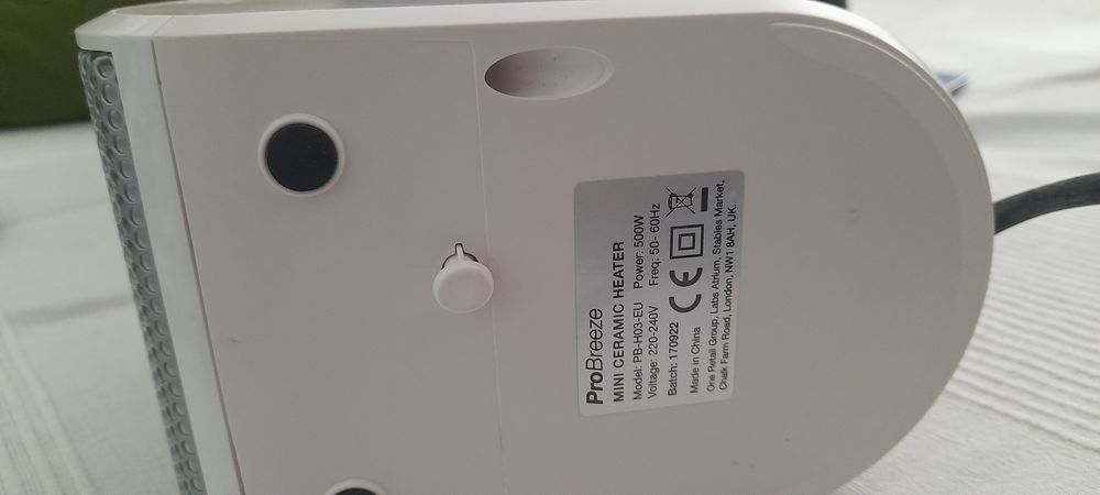 Pequeno aquecedor portátil