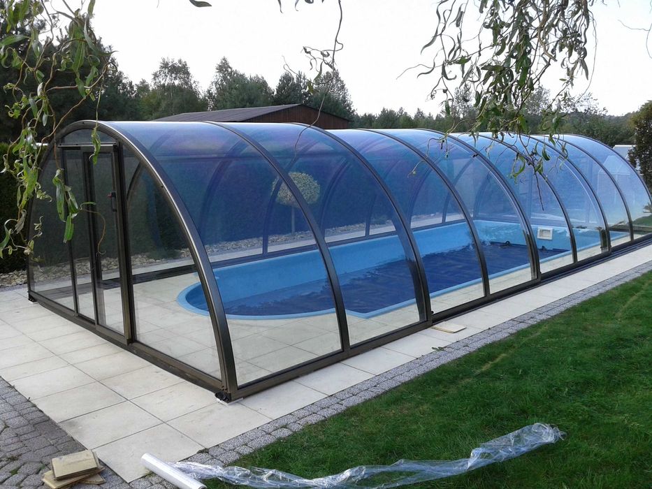 Zadaszenie basenu KLASIK wysokie 6,40x4,42x2,15 , PL 4mm