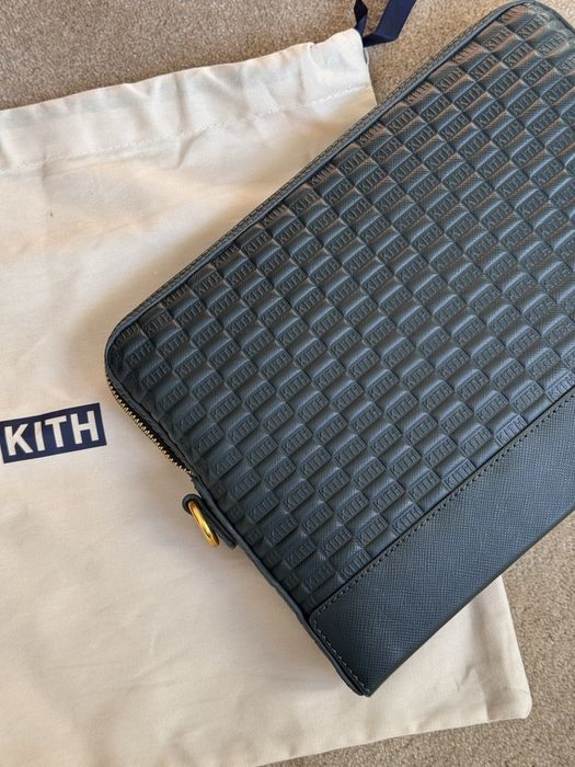 Kith Monogram Leather 11" Tech Case