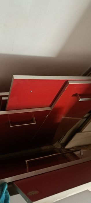 Fronty kuchenne IKEA czerwone komplet z uchwytami 8 szt