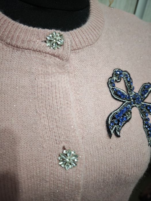 Sweter puder róż rozpinany new collection roz M-L