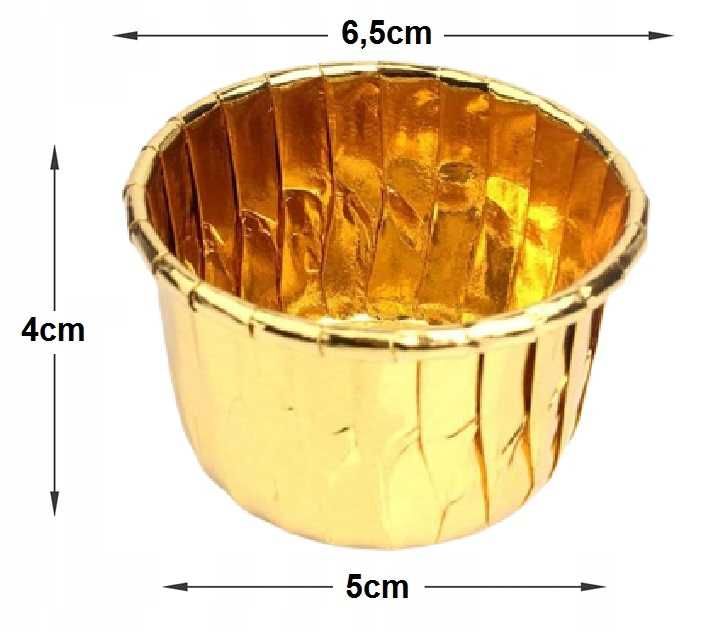 Foremki złote 50 sztuk na muffinki babeczki