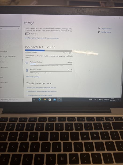 Laptop Macbook Pro A1502/Grafika intel iris 5100/256 ssd/8gb/i5/W10