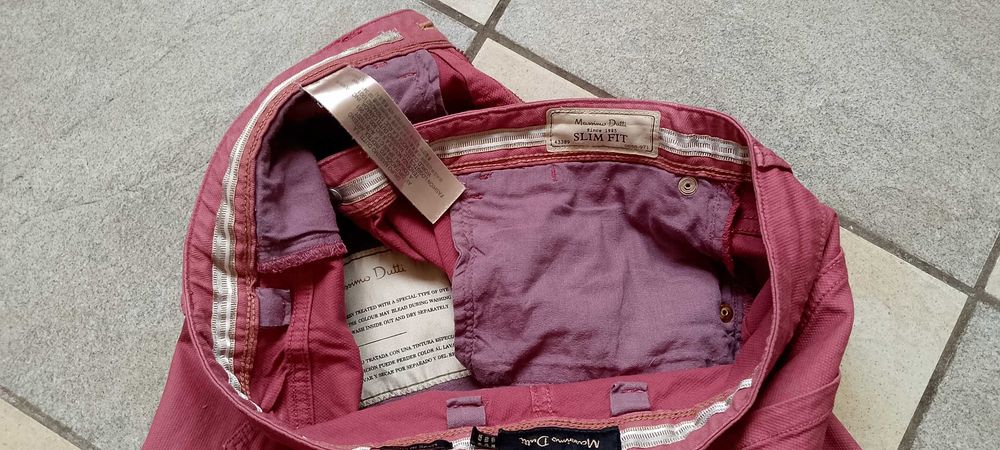 Джинси чоловічі підліткові Massimo Dutti Slim Fit малиновий колір бавовна USA 31 оригінал