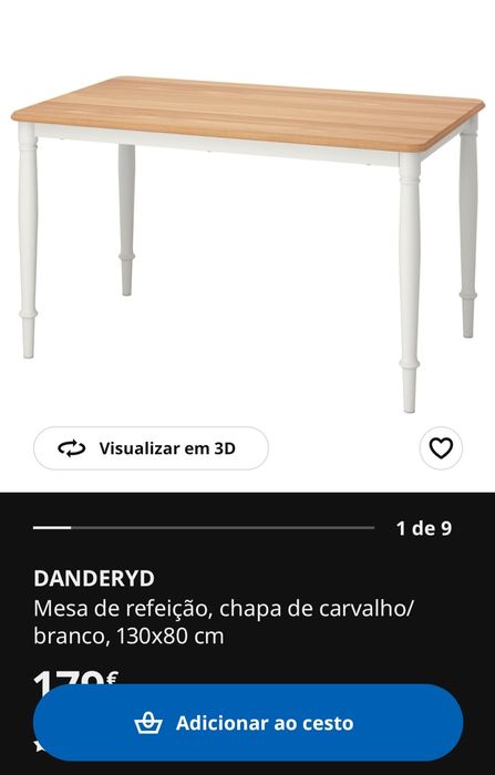 Mesa de jantar IKEA + 4 cadeiras