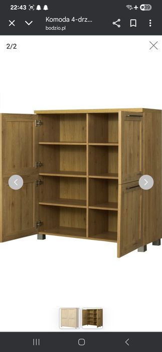 Komoda dąb soma ciemny, majorka
