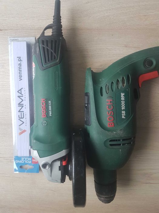 Zestaw Bosch - wiertarka i szlifierka