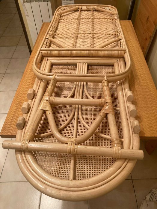 leżak rattan naturalny