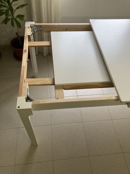 Mesa de Sala EKEDALEN Branca 180/240 x 90 cm