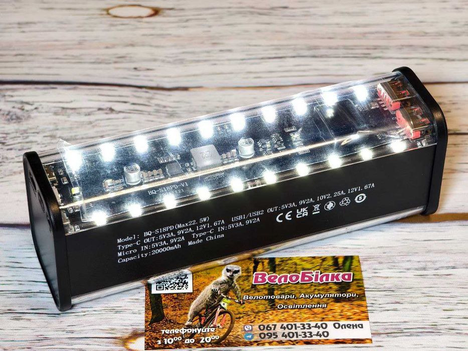 Корпус 18650 на 8 акумуляторів з світлодіодною підсвіткою Fast Charge