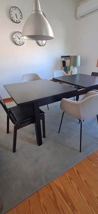 Mesa extensível preta