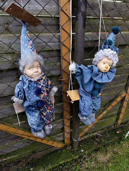 Zestaw dwóch pajaców PRL