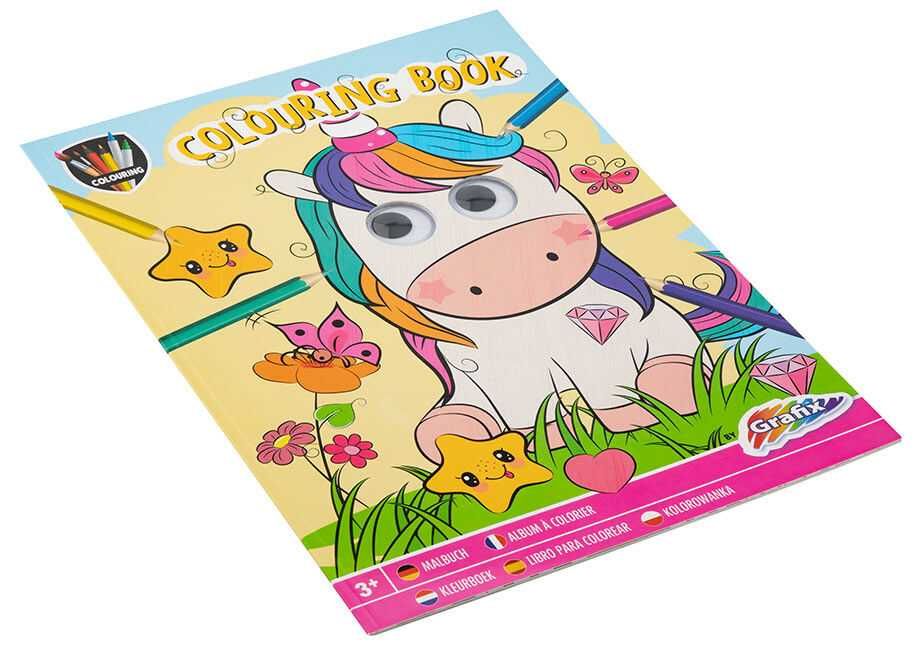 Kolorowanka A4 ruchome oczy dla dzieci