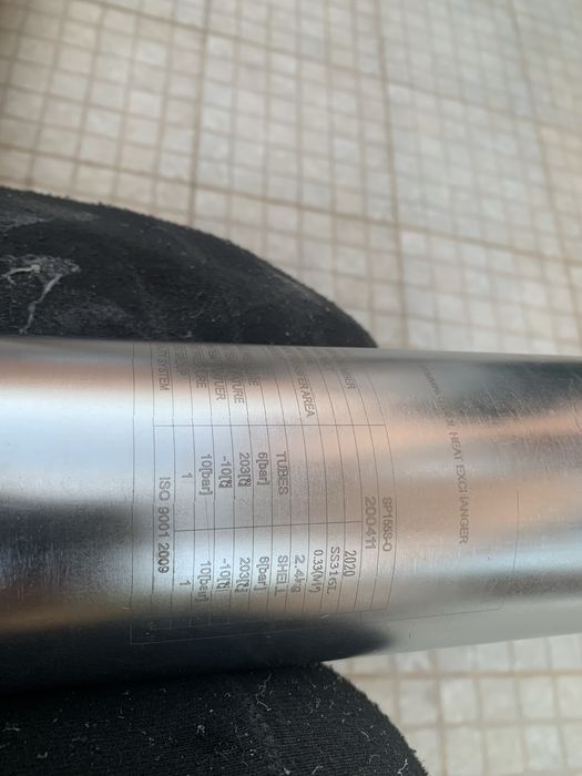 Permutador de calor para piscina (pouco uso)