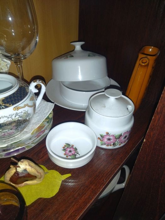 Столовый фарфоровый сервиз Богемия Чехословакия Супница блюда тарелки