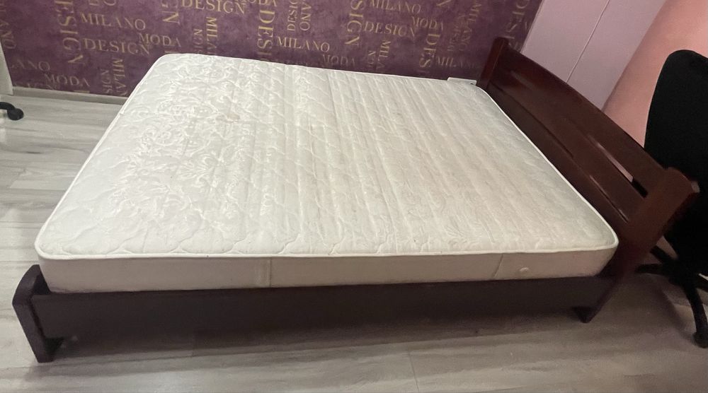 Ліжко з буку 140х200 з матрацом