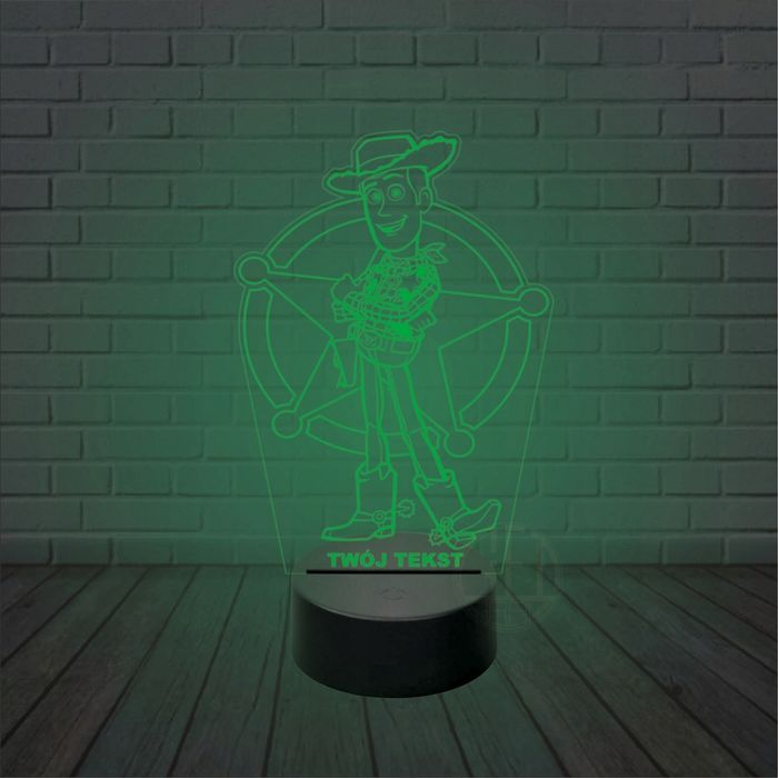 Lampka nocna prezent 3D LED imię TOY STORY chudy