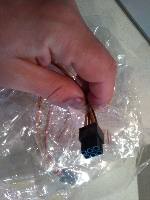 Cabo adaptador 2x4Pin ATX molex para placa gráfica 6pin PCIe