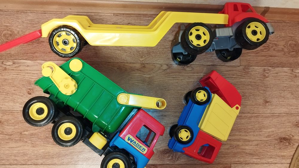 Машинки Wader, Автовоз, самосвал, мусоровоз