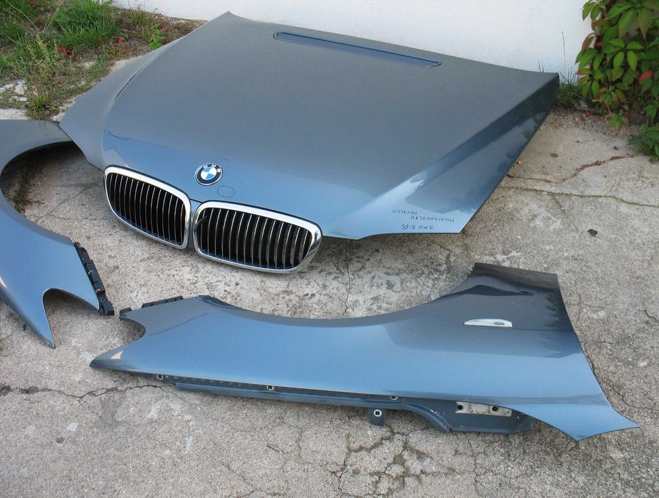 BMW 7 E65 Lift błotnik Prawy przód Michiganblau Oryginał