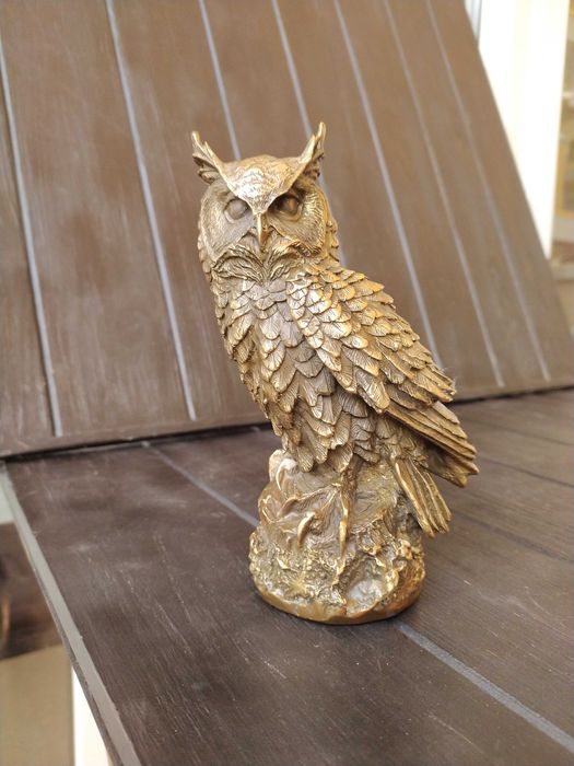 Сова . статуэтка . Бронза бронзовая 17 см