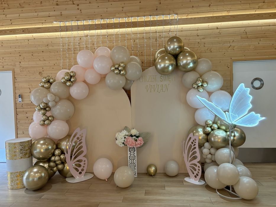 Ścianki balonowe  Chrzest • Komunia • Baby Shower • Roczek • Urodziny