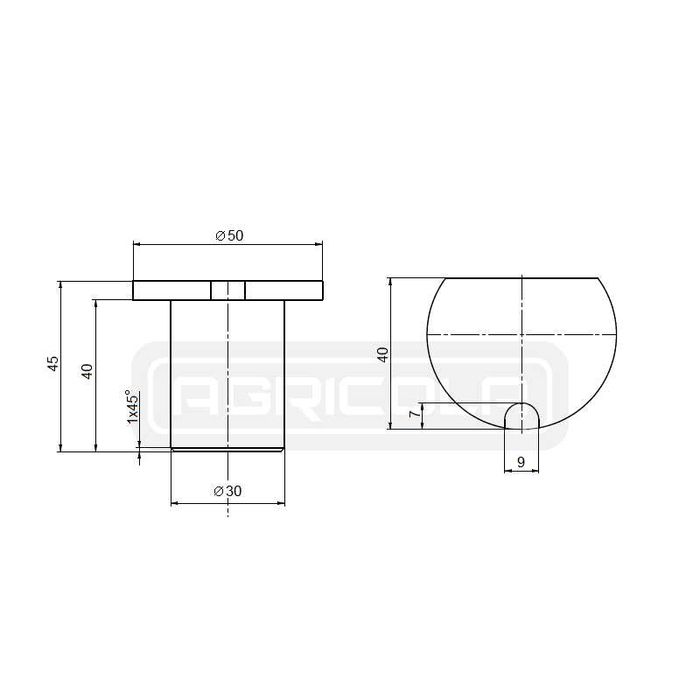 Siłownik teleskopowy 75/3/700 z kołyską