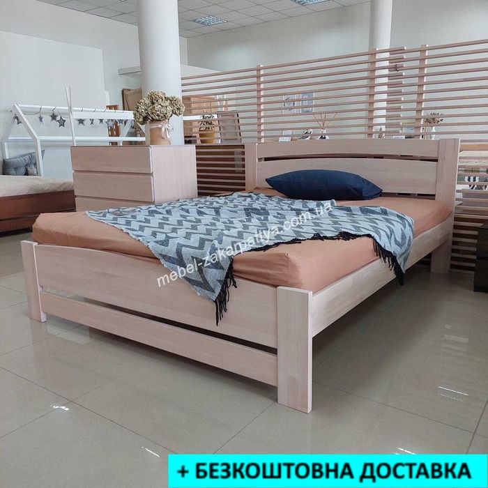 Ліжко деревяне двуспальне. Кровать деревянная бук 90,120,140,160х200. Ліжко двоспальне односпальне з шухлядами. Доставка БЕЗКОШТОВНО по всій Украні.
