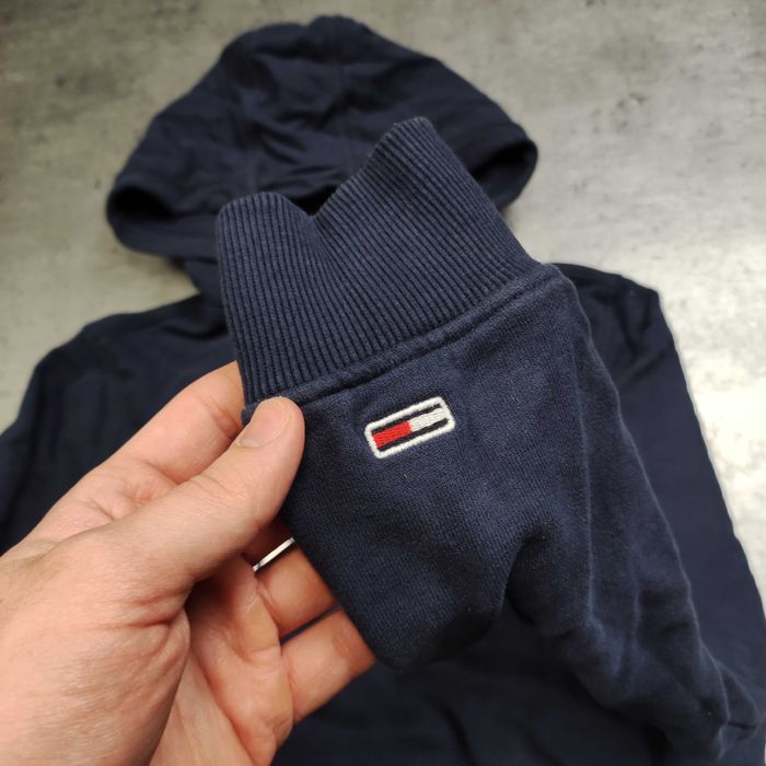MĘSKA PREMIUM Bluza z Kapturem Hoodie Granat Haft Tommy Hilfiger Logo