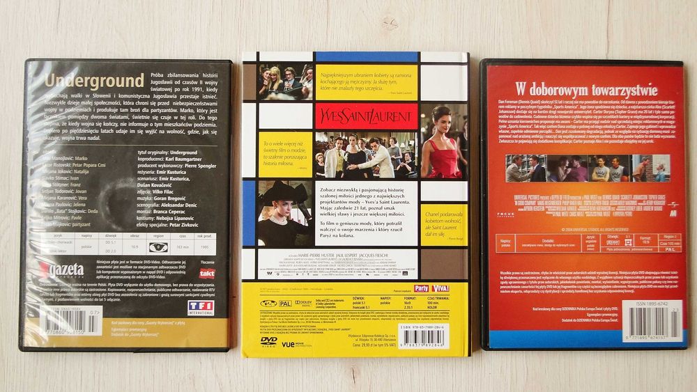 Komplet filmów na płytach DVD - CD