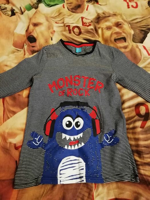 Cienka bluzka chłopięca roz 134cm stan bdb