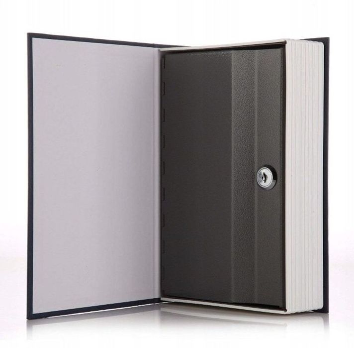 Nowy Sejf Metalowa Kasetka Książka NA PIENIĄDZE + KLUCZ