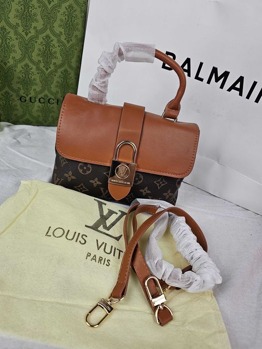 Torba Torebka damska Louis Vuitton kuferek nowa logowana HIT klodka brazowa