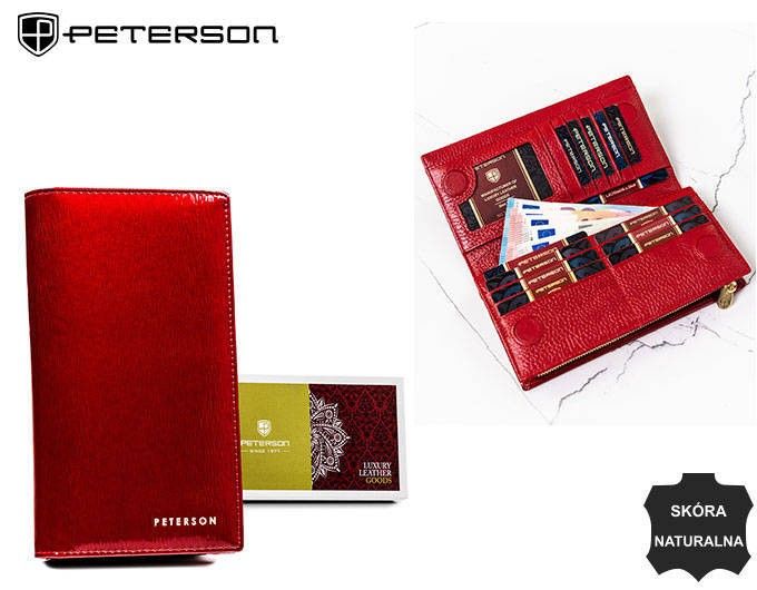 elegancki portfel damski na magnes - peterson