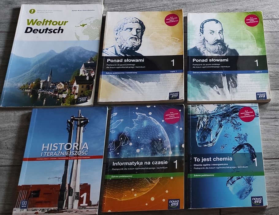 Zestaw podręczników do liceum klasa 1