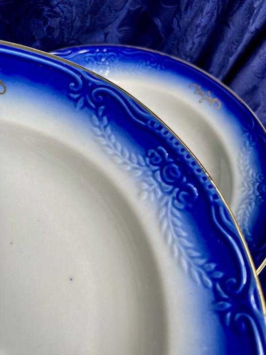 1970-е!  Сумской фарфор тарелки порционные кобальт для первых блюд